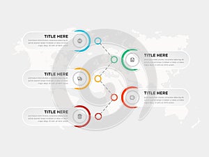 5 Point 3D Shape Infographic Element for Business