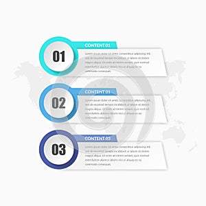 3 Point 3D Shape Infographic Element for Business