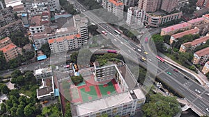 Point of interest - a traffic intersection in a residential area.