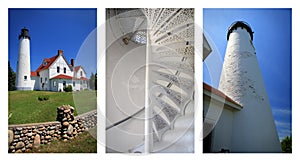 Point Iroquois Lighthouse triptych, Michigan photo