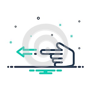 Mix icon for Allude, left and direction