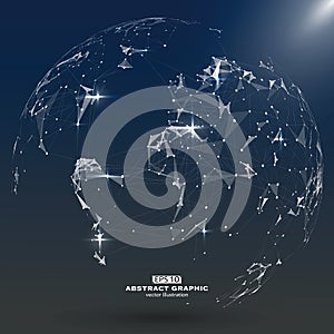 Point, Line and constitute an abstract map of the world, a sense of science and technology.