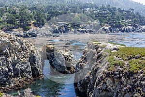 Point Lobos State Natural Reserve, with rock, water caves