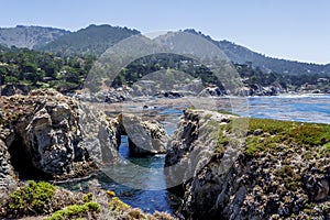 Point Lobos State Natural Reserve, with rock, water caves