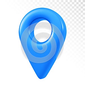 Point of location 3d icon. Pointer of map isolated on transparent background.. Map marker sign. Gps pointer graphic element.
