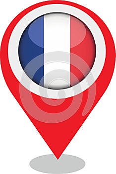 Point location italy flag round design