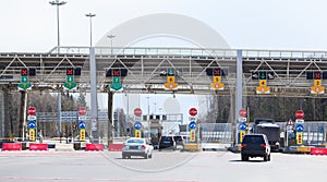 Point payment of travel on toll road with riding vehicles, Russia