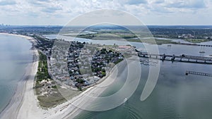 Point of Pines coast aerial view, Revere, MA, USA