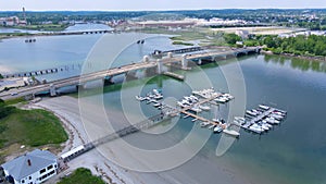 Point of Pines coast aerial view, Revere, MA, USA