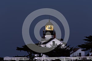 Point Pinos Lighthouse After Dark photo