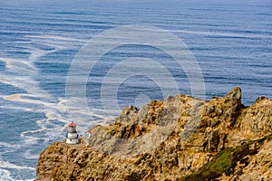 Point Reyes Lighthouse at Pacific coast, built in 1870