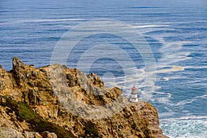 Point Reyes Lighthouse at Pacific coast, built in 1870