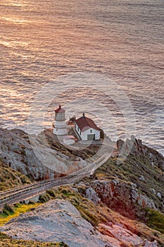 Point Reyes Lighthouse, Sunset. Point Reyes National Seashore, North California, USA