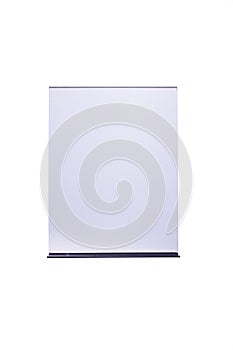 Point of sale piece of acrylic isolated on white.