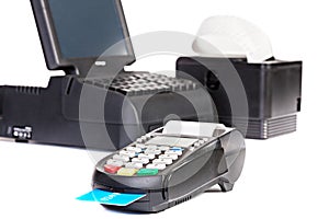 Point of Sale System For Retail or Restaurant with shopping bill photo