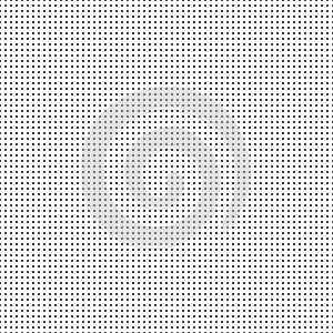 Point texture. Dot seamless pattern. Polka dots background. Grid halftone. Simple small geometric pattern. Black and white polkado