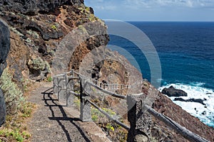 Point of view of the beach of Nogales, La Palma