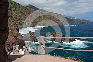 Point of view of the beach of Nogales, La Palma