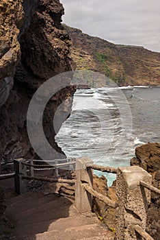 Point of view of the beach of Nogales, La Palma