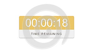 Point of View of Countdown Timer. Device Screen View of Time Running Out. Computer