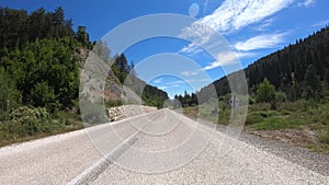 Point of View driving on country route, Kastamonu, Turkey