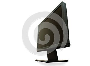 Point of view - modern wide LCD monitor isolated