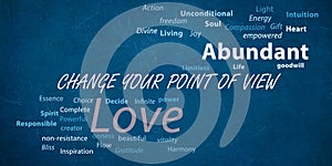 Point of view word cloud Banner