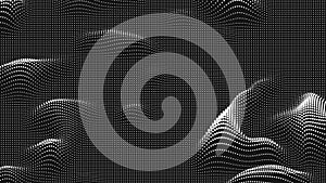 Point wave bump texture. Abstract dot background. Technological cyberspace background.