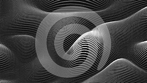 Point wave noise texture. Abstract dot background. Technological cyberspace background.