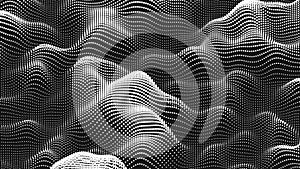 Point wave noise texture. Abstract dot background. Technological cyberspace background.