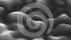 Point wave noise texture. Abstract dot background. Technological cyberspace background.