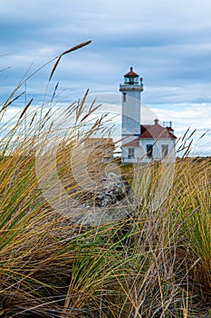 Point Wilson Lighthouse in Fort Worden State Park, Port Townsend, Washington