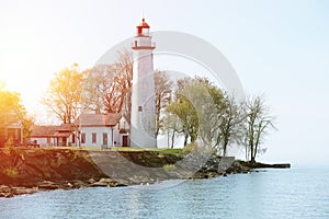 Pointe aux Barques Lighthouse, built in 1848