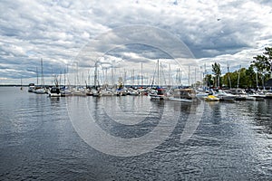 Pointe Claire Yacht Club on the course of lake Saint-Louis