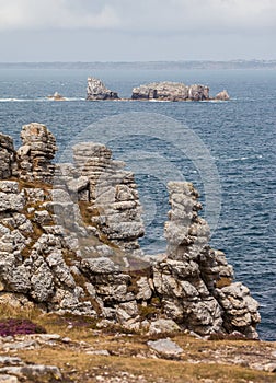 Pointe de Pen Hir landscape in Brittany, France photo