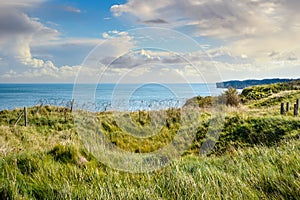 Pointe du Hoc in Normandy France, site of the D Day invasion