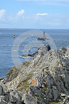 Pointe du Raz and the Vieille lighthouse in Finistere