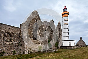 Pointe Saint-Mathieu in Brittany in Franc - Finistere region - Francee