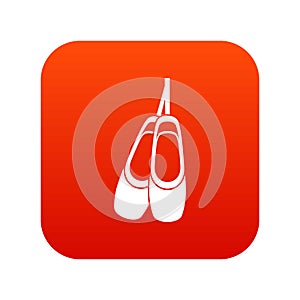 Pointe shoes icon digital red