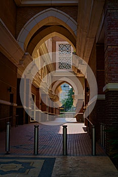 Pointed arche corridor Legal Affairs Division Putrajaya Malaysia