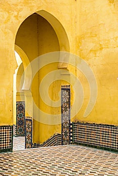 Pointed arches, Mausoleum of Moulay Ismail, Meknes, Morocco