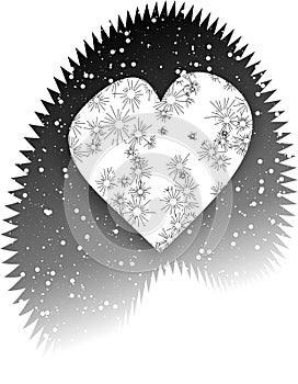 Pointed Christmas Winter Heart