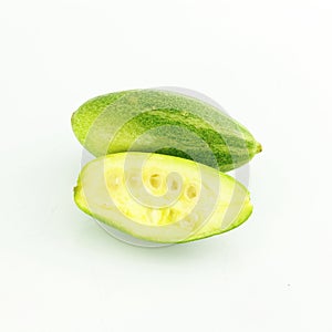 Pointed gourd parval in white background