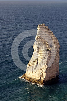 Pointed Needle Etretat alabaster Coast Normandy France