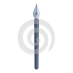 Pointed nib icon, cartoon style