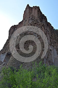 Pointed peak at Bandelier National Monument