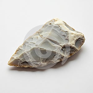 A pointed tip, characteristic of knapping techniques used by early