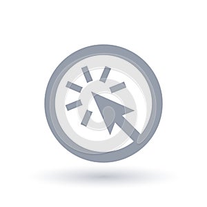 Pointer arrow icon. Cursor select click sign.