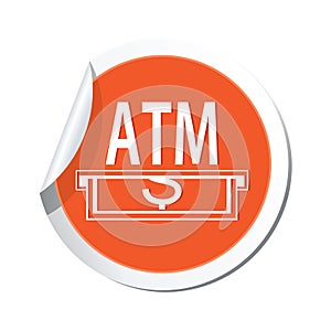 Pointer with ATM cash point icon