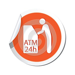Pointer with ATM cash point icon